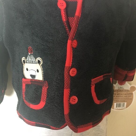 LITTLE BEGINNINGS 3 Pc Set 6/9 Months - Picture 3 of 7